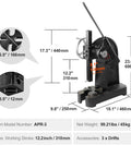 Heavy Duty 3 Ton Ratchet Arbor Press Built Like A Tank For The Daily Grind featuring smooth handwheel and cast iron frame.
