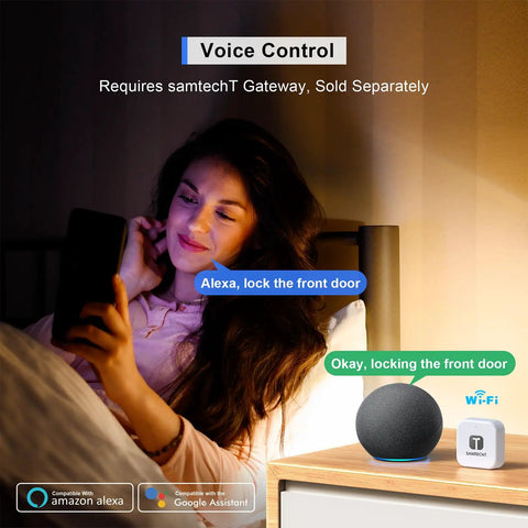 Game Changing Keyless Entry Fingerprint Smart Lock With Handle And Keypad For Us Doors, No Sweat Diy Install, Smooth Bluetooth App Control, Real Deal Home Security For Airbnbs And Rentals, Connects Easily With Alexa And Google Home