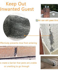 Steel wool mice-control barrier, 2-pack, 3 in × 10 ft hole filler; shown for gaps in siding, brick, and vents.
