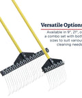 All Purpose Garden Landscape Rake With 21 Inch Head And 47 Inch Lightweight Wood Handle featuring dual rake heads