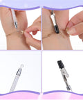 2 In 1 Bracelet Helper Tool With Non Slip Rubber Tips And Quick Release Hook Clasp Jewelry Closure Aid For Bracelets Necklaces Zippers And Watches Handy Portable Pocket Size And Easy To Carry in use