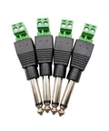 Built Tough Pro Grade One Quarter Inch Ts Mono Male To Two Pin Female Screw Terminal Block Adapter For Speaker Cable and Amplifier Microphone 6.35Mm Kit with nickel plated connectors.