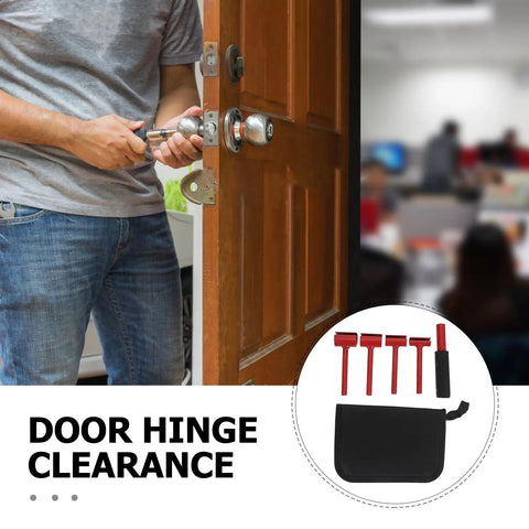 Hinge Gap Adjuster Tool Set With Canvas Pouch 14 19 23 25mm Door Hinge Bender And Repair Kit For Quick And Easy Door Fitting And Perfect Alignment Durable Build For Pros And DIY Projects