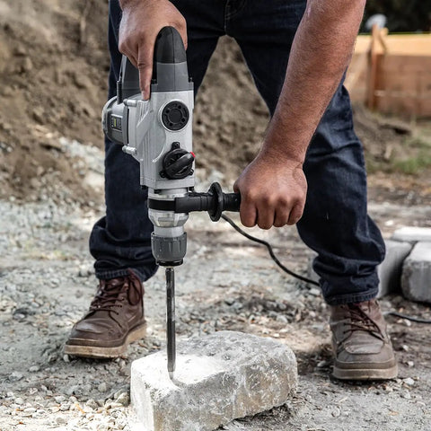 Electric SDS-Plus Rotary Demolition Hammer 1180W with 1-1/4 inch bit used for concrete breaking