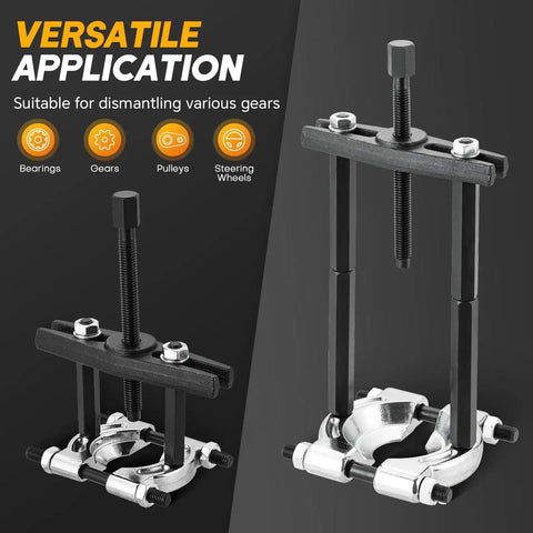 Heavy Duty Bearing Separator Puller Set 5 Ton With 2 Inch And 3 Inch Jaws For Wheel Hub Axle Gear Puller Kit Pinion Bearing Removal Auto Repair Includes Carry Case