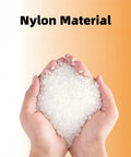 Hand holding nylon granules, material used for White Zip Ties 12 Inch 100 Pack Heavy Duty Self Locking Nylon Cable Ties 120 Lbs Tensile Strength Perfect For Indoor And Outdoor Use Weather Resistant Bundle Organizer For Wires Cables Hoses And Garden Projects.