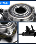 Close-up of Front Wheel Hub And Bearing Assembly Set for 4x4 4WD Chevy Tahoe Suburban Silverado GMC 2007-2014