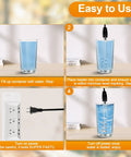 Portable Immersion Water Heater 1000W 110V Submersible Heating Coil For Heating Water In Jugs Buckets And Flasks On The Go Safe Easy To Use For Home Kitchen Camping And Office shown in use with power outlet and glass.