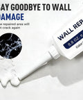 Fast Dry Patch Kit for Drywall Repairs with Crack Filler Paste, smooth finish shown with applicator tip on wall surface.