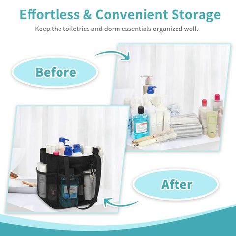 Mesh Shower Caddy Portable For Dorm Room Essentials With Hanging Hook And Drawstring Quick Dry Toiletry Bag organizer