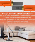 2 Pack Carbon Brush Replacement For Ametek Lamb Motor In Metro Air Force AF3 B3 MB3 Models with installation instructions