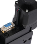 Close-up of Motorized Rotary Platform Optical Rotation Stage 100mm Turntable With 0.01 Degree Resolution 180 To 1 Worm Gear