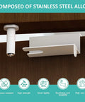 Sturdy Kid Safe Door Top Lock for 0.8 To 2 Inch Thick Doors, Adjustable Metal Top Lock Two Pack in stainless steel close-up.