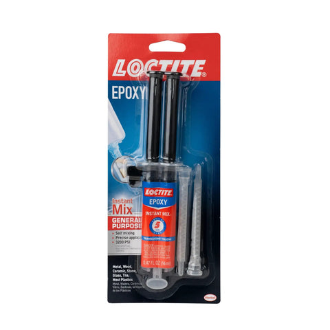 Epoxy Instant Mix Bonding Kit Translucent Yellow 0.47 Fl Oz Syringe Six Pack Quick Five Minute Set in retail packaging