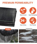 Heavy Duty Weed Barrier Landscape Fabric 3 Foot By 100 Foot Premium Permeable 3.2 Ounce Ground Cover with permeability feature