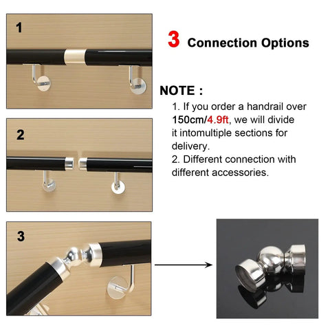 Rock Solid Pvc Round Handrail Wall Mount Safety Grab Bar For Indoor Stairs And Bathrooms 2 Foot 2 Inch Diameter Matte Red Modern Anti Slip Support Railing Built Like A Tank For Bars And Theaters