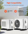 Mini split AC units on Floor Mounting Base Kit For Mini Split AC Systems, Heavy-Duty Rubber Anti-Vibration Pads, Ground Base Pad