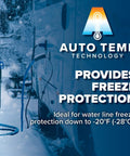 Heated Water Hose For RV Beefed Up 50 Feet Freeze Protection To Minus Twenty Degrees Drinking Water Safe And Lead Free Five Eighth Inch ID NSF Certified Ideal For Campers Livestock Farms Kennels with freeze protection for RVs in snow.