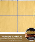 Heavy Duty Aluminum Foil Sheets 12 Inch Pop Up 200 Count Pre Cut For Restaurants And Home Kitchens, extra-wide surface shown.