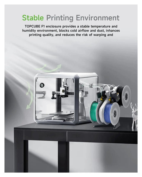 Transparent Acrylic 360 Degree 3D Printer Enclosure With LED Lighting And Stable Temperature Control For Easy Daily Use