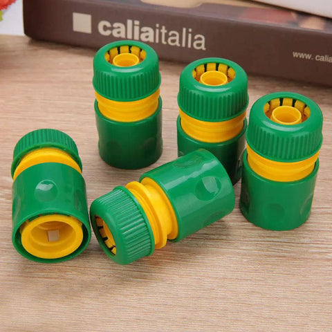 Fix Your Leaking Hose Fast With This Ultimate 10 Piece Garden Hose Repair Kit Featuring Durable 1/2 Inch Quick Connect Fittings For Irrigation, Lawn Watering, And Car Wash That Totally Slaps. 1/2 inch polypropylene quick connect hose fittings on wood surface