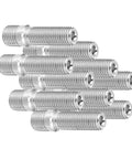 Upgrade Your Ride With Premium Lug Wheel Studs Kit Perfect For VW GTI Jetta And Passat Ensures Rock Solid Hub Connection And Max Durability For Safe Driving On Any Road Condition. silver steel wheel studs for VW hub assembly