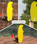 Three Eighths Inch AR500 Auto Reset Prairie Dog Target Popper in three mounting scenarios