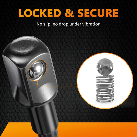 Close-up of 4 Pack 1/4 To 1/2 Inch Socket Adapter Set For Impact Drivers And Drills Turn Your Tool Into A 1/2 Inch Monster.