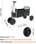 Heavy Duty Folding Fishing Cart With Four 11 Inch Wheels And 300 Pound Load Capacity Rust Resistant Steel Beach Wagon Trolley