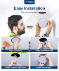 Man installing Heavy Duty 36 Pack 6 Inch Led Recessed Lighting Canless Wafer Downlights using step-by-step instructions.
