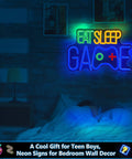 Neon Sign Wall Decor For Gamer Bedroom And Game Room Mood Lighting With Multicolor Silicone Strips Blue LED Neon Light