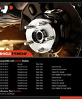 2X Rear Wheel Bearing And Hub Assembly For Honda Accord 2014 2020 FWD 5 Lug Compatible With Hybrid And Gas Models