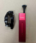 Piston Press Tool For SRAM Brake Caliper, Bike Hydraulic Disc Caliper Piston Wrench, red aluminum tool next to black caliper