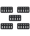 Universal Torch Striker Flint Renewal Kit - 5 cards with 5 flints each, black plastic holders, durable spark ignition
