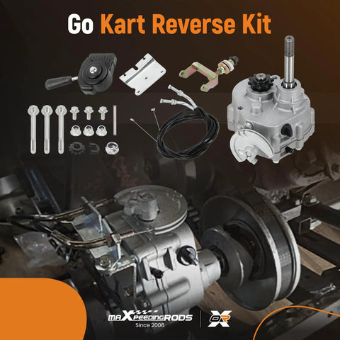 Go Kart Forward Reverse Gearbox Kit For 212cc Engines 2HP To 13HP 4 Stroke With 30 Series Torque Converter And 35 Chain, 3 Shift Modes