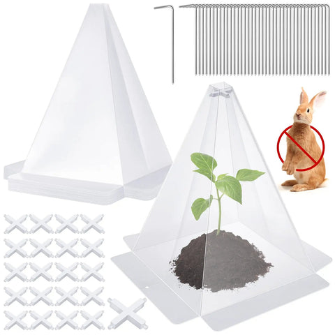 clear plastic plant protectors Mini Greenhouse Shields for Frost & Pest Protection ✓