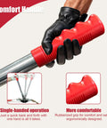 YATOINTO rope puller come-along winch with red ergonomic grip, metal shaft, 2-hook design.