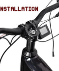 Installation of Ultralight CNC Hollow Aluminum 35mm Mountain Bike Stem for 31.8mm Handlebars on a bicycle.
