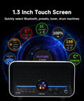 F15i AI Smart Guitar Amp With Touch Screen 15W, 55 Amp Models, showing interface and controls with effects types display.
