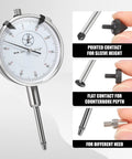 Pro Grade Sleeve Height And Counter Bore Gauge For All Diesel Engines with 0.001 Inch Graduation and interchangeable contacts