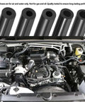 Silicone Vacuum Hose Three Eighths Inch ID 10mm 5 Feet Long Thick 3mm Wall Kink Resistant High Performance Auto Engine Vacuum Line 130 PSI Ideal Replacement for OEM Hose and Performance Mods in engine bay.