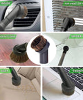 Versatile Vacuum Attachments And Brush Kit with hardwood floor brush head cleaning car, floor, vent, webs, seats, and furniture