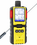 Front view of 4 Gas Monitor With Built In Pump And Probe, Four Gas Detector For O2 CO H2S LEL, Color Display And Graphing