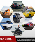 Five Pack LED Lighted Rocker Switch Set 12V Blue LED for cars, boats, trucks, motorcycles, emphasis on versatility.