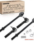 Set Of 4 Front Inner And Outer Tie Rod End Kit For Chevy Silverado 1500 1999-2006 And GMC Sierra 1500 1999-2006 Classic 2007 22mm Thread Power Steering Rack Pinion Compatible Replacement, boxed kit and parts