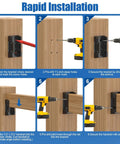 Step-by-step guide for installing 30 Pack Deck Railing Brackets Connectors For 2x4 Wood Posts Angled Railing Kit With Screws.