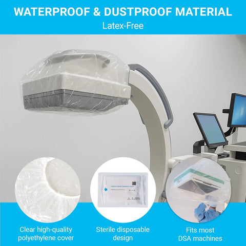 Disposable CT Head Cover For C Arm X Ray Tubes Latex Free Sterile Shield Waterproof And Dustproof 24 Inch Diameter 5 Pack