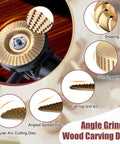 14 Piece Wood Carving Disc Set For 4 Inch Or 4 And A Half Inch Angle Grinders Includes Chainsaw Disc 12 Tooth Shaping Disc