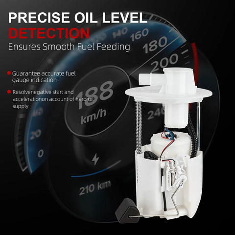 Fuel Pump Module Assembly For Toyota Corolla And Matrix 2005 2008 1.8L Gas Engine Electric Replacement P76578M 88973532 OE Numbers Compatible Direct Fit Plug And Play shown with precise oil level detection feature.