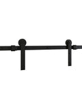 Builder Interior Sliding Barn Door Kit Two Piece 72 Inch Matte Black With All Mounting Hardware For Hanging A Barn Door Supports Openings Up To 36 Inches For Single Doors One And Three Eighths Inch To One And Three Quarters Inch Thick